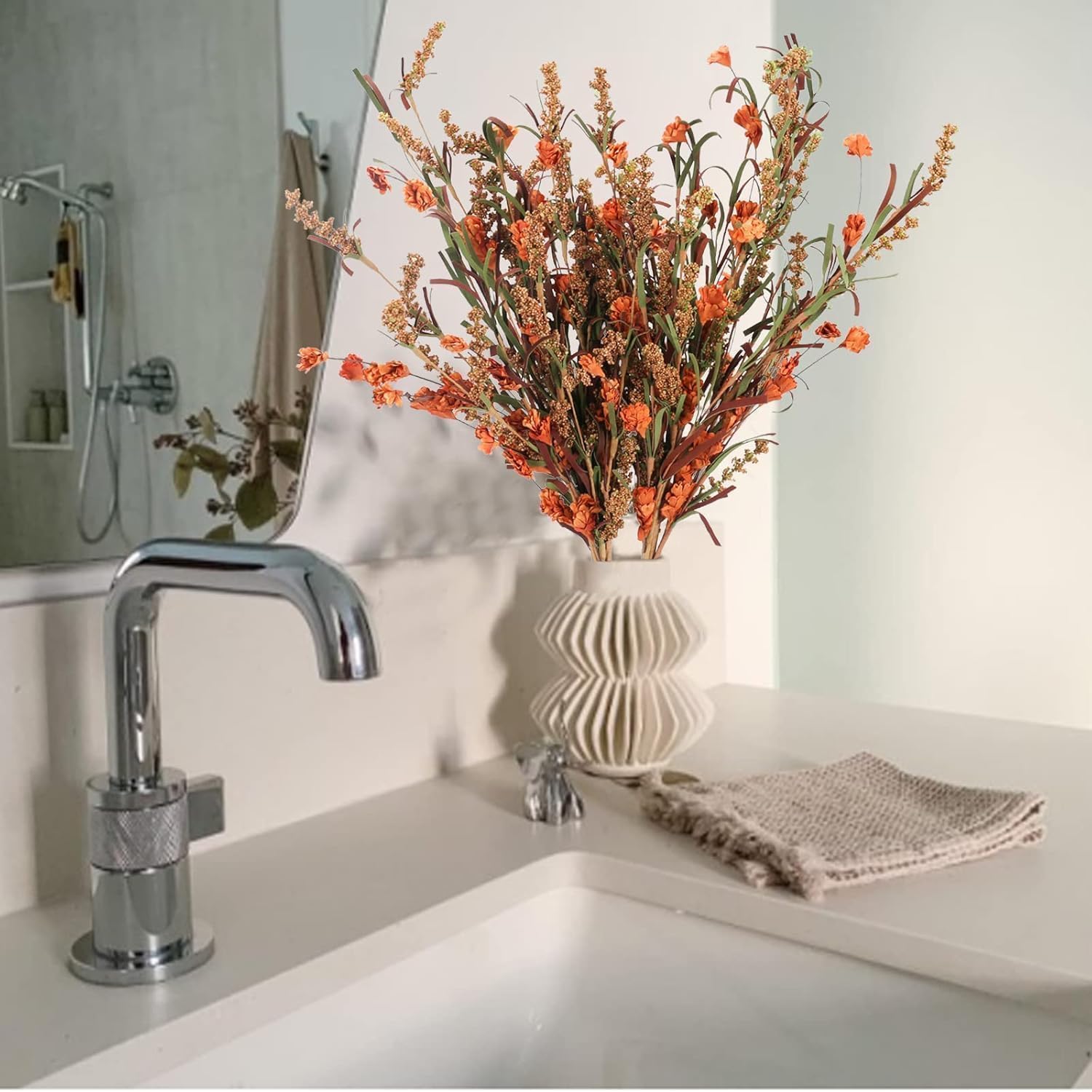 2 Bundles Artificial Fall Stems 26in Dried Flower Decor