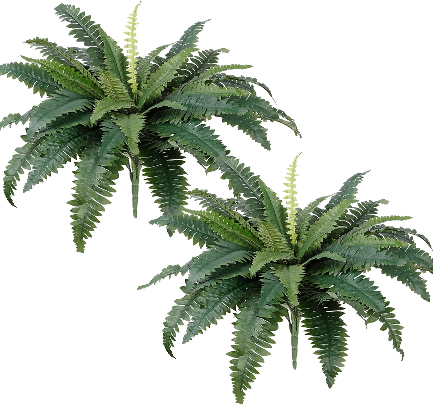 TOCHGREEN Artificial Ferns 2pcs Outdoor Decor 30 Diameter