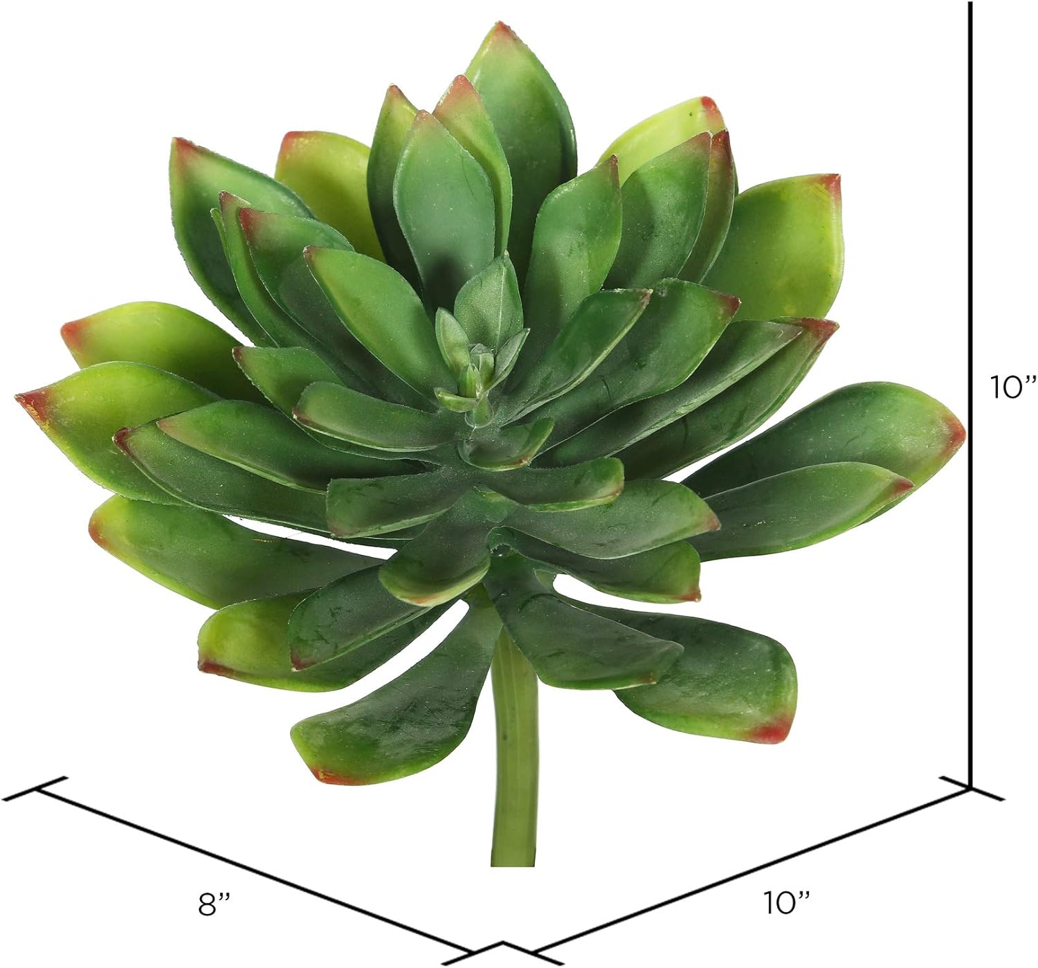 Vickerman 10 Inch Artificial Green Succulent Stem