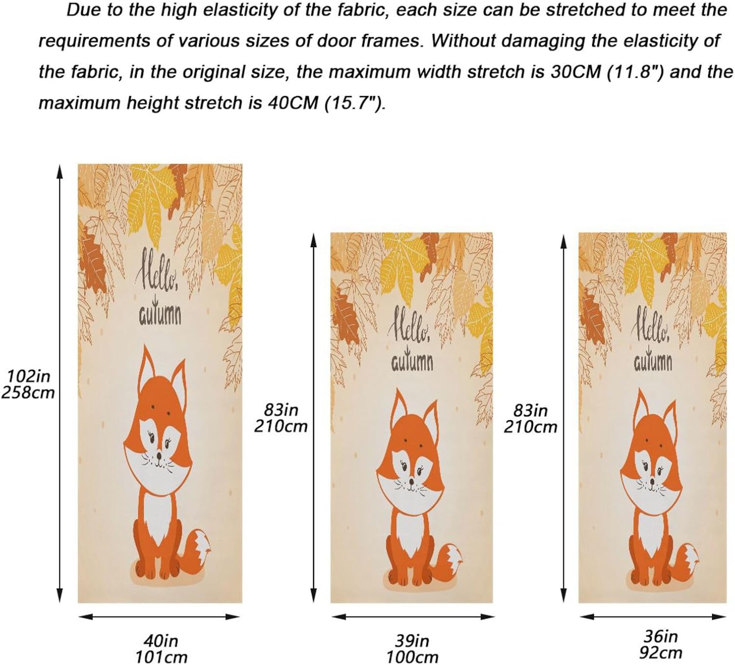 Susiyo Autumn Halloween Door Cover Decor 32x79
