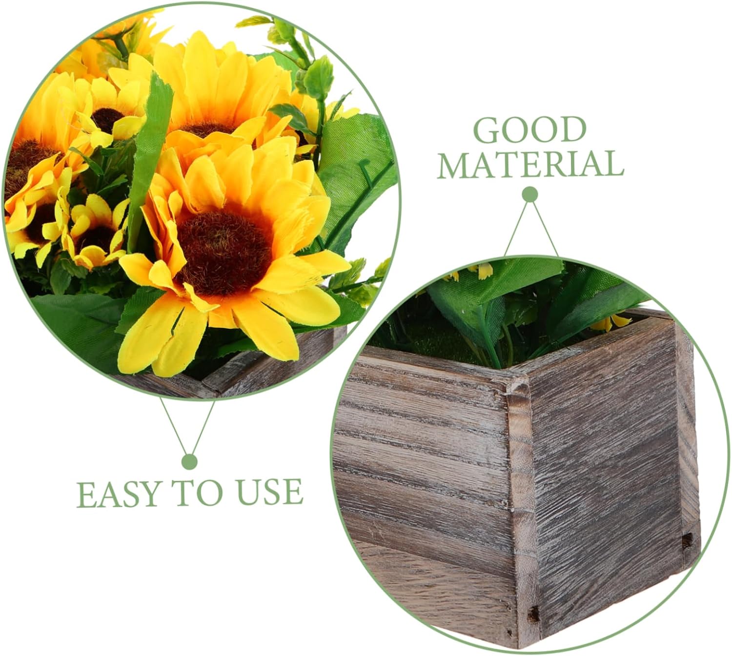 Artificial Sunflower Potted Plant for Shelf Decor