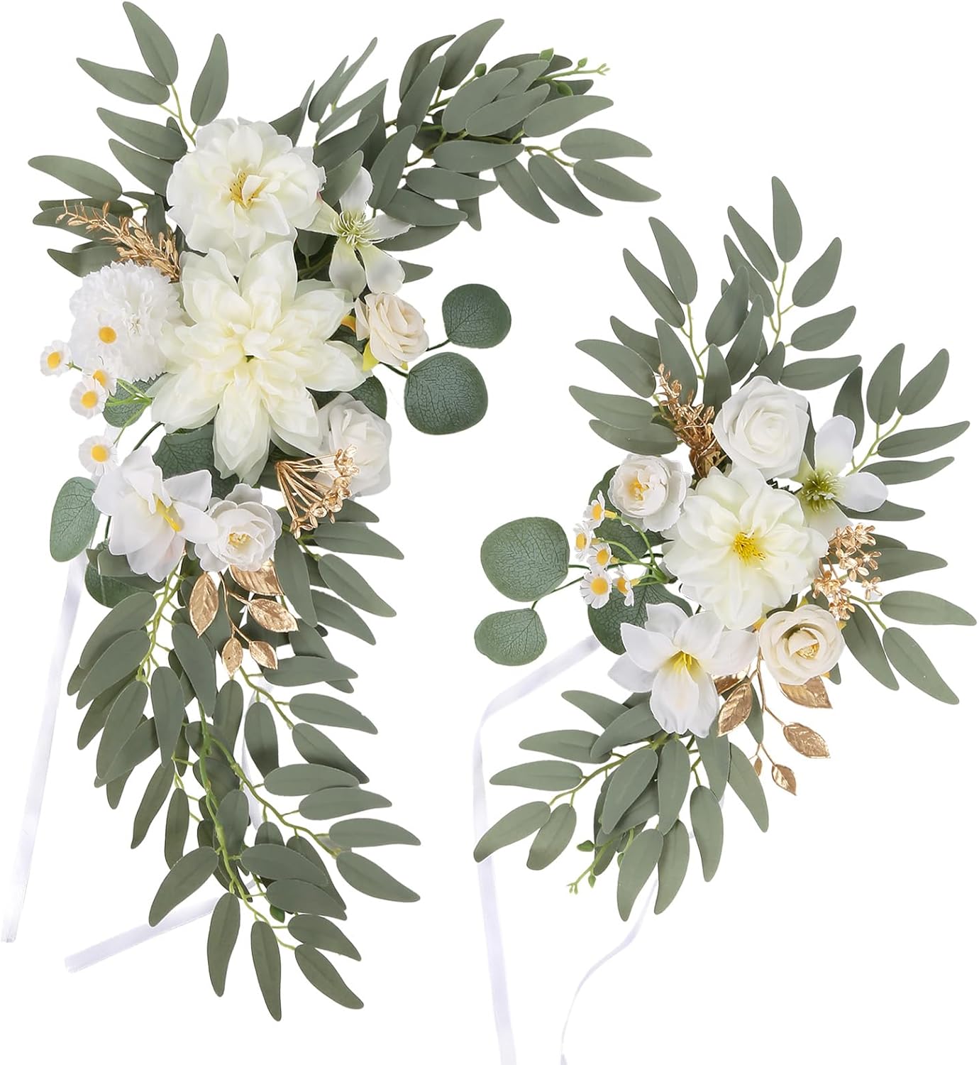 IPOPU Artificial Wedding Arch Flowers Set of 2