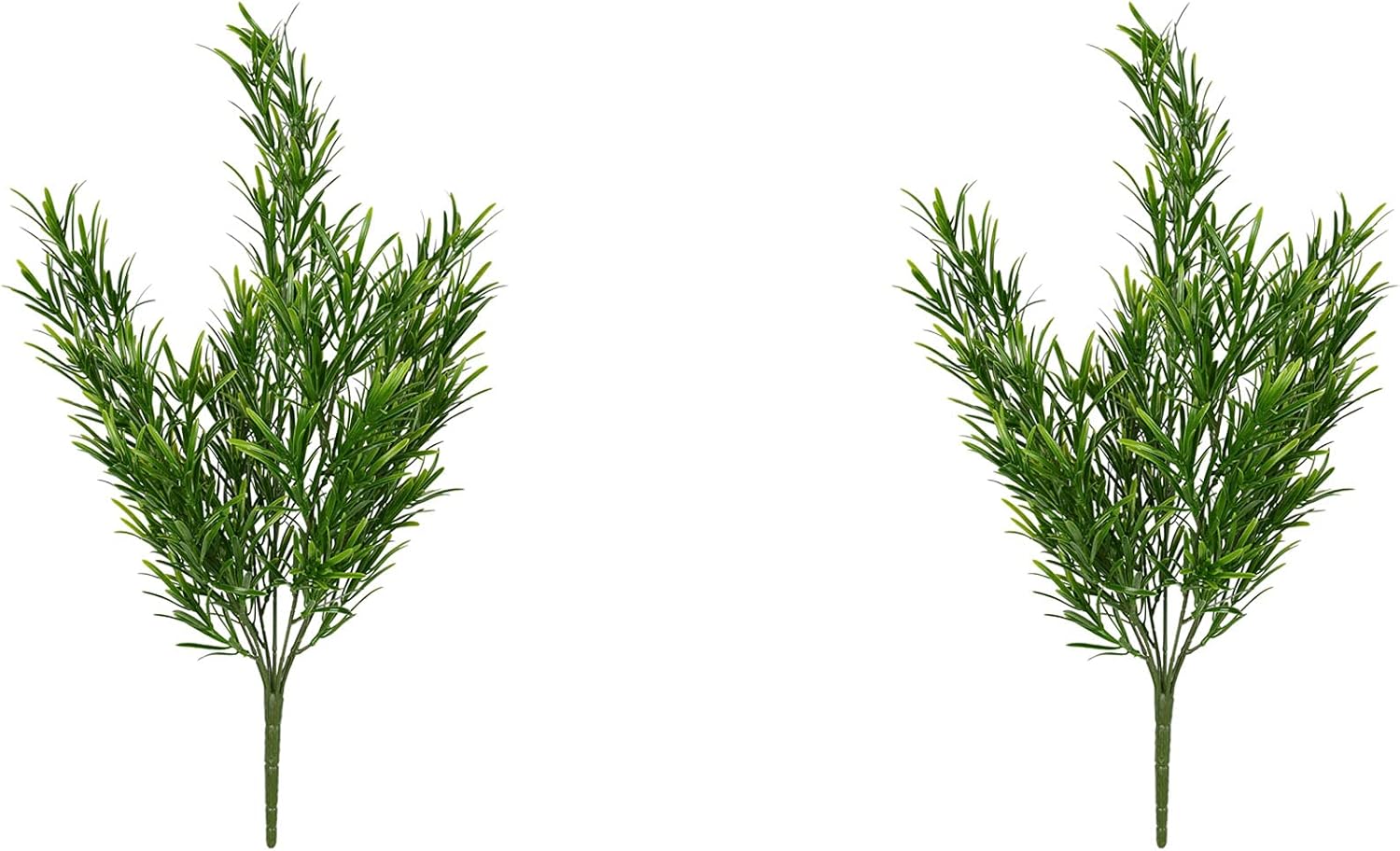 Vickerman 19 Inch Green Podocarpus Bush 2 Pack UV Coated Artificial Plants