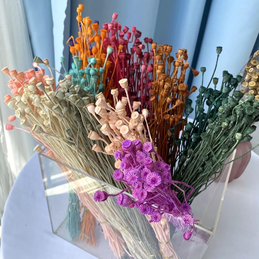 40PCS Dried Flowers 1378-1575 Inch Artificial Floral Arrangements