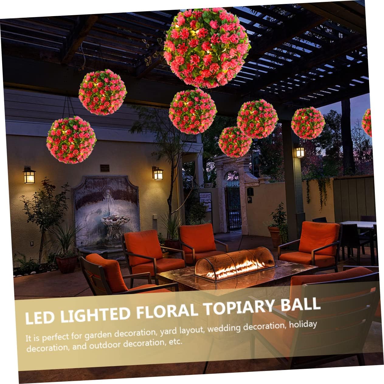 Solar-Powered Hanging Flower Ball for Outdoor Decor