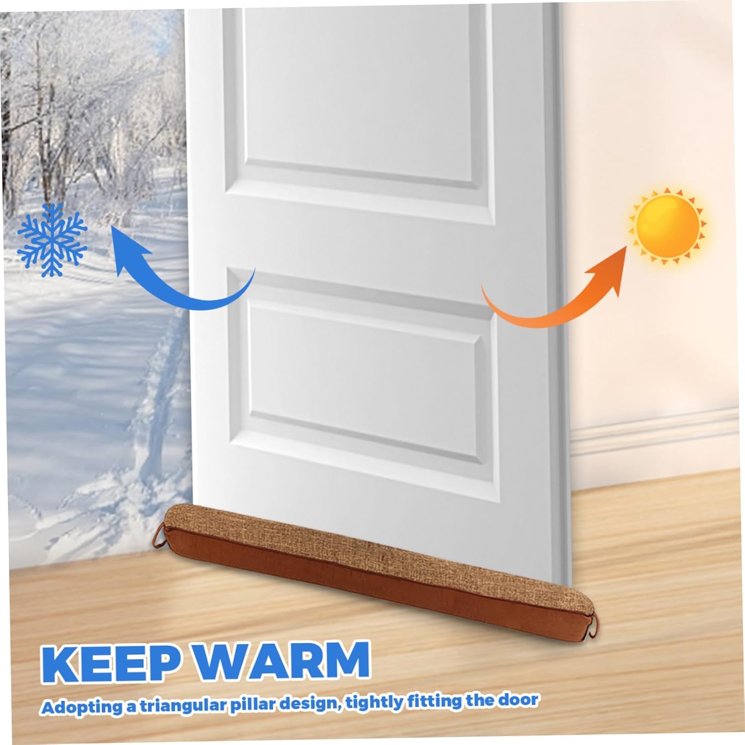 Door Draft Stopper with Handle 36 Inch Thermal Insulation Blocker