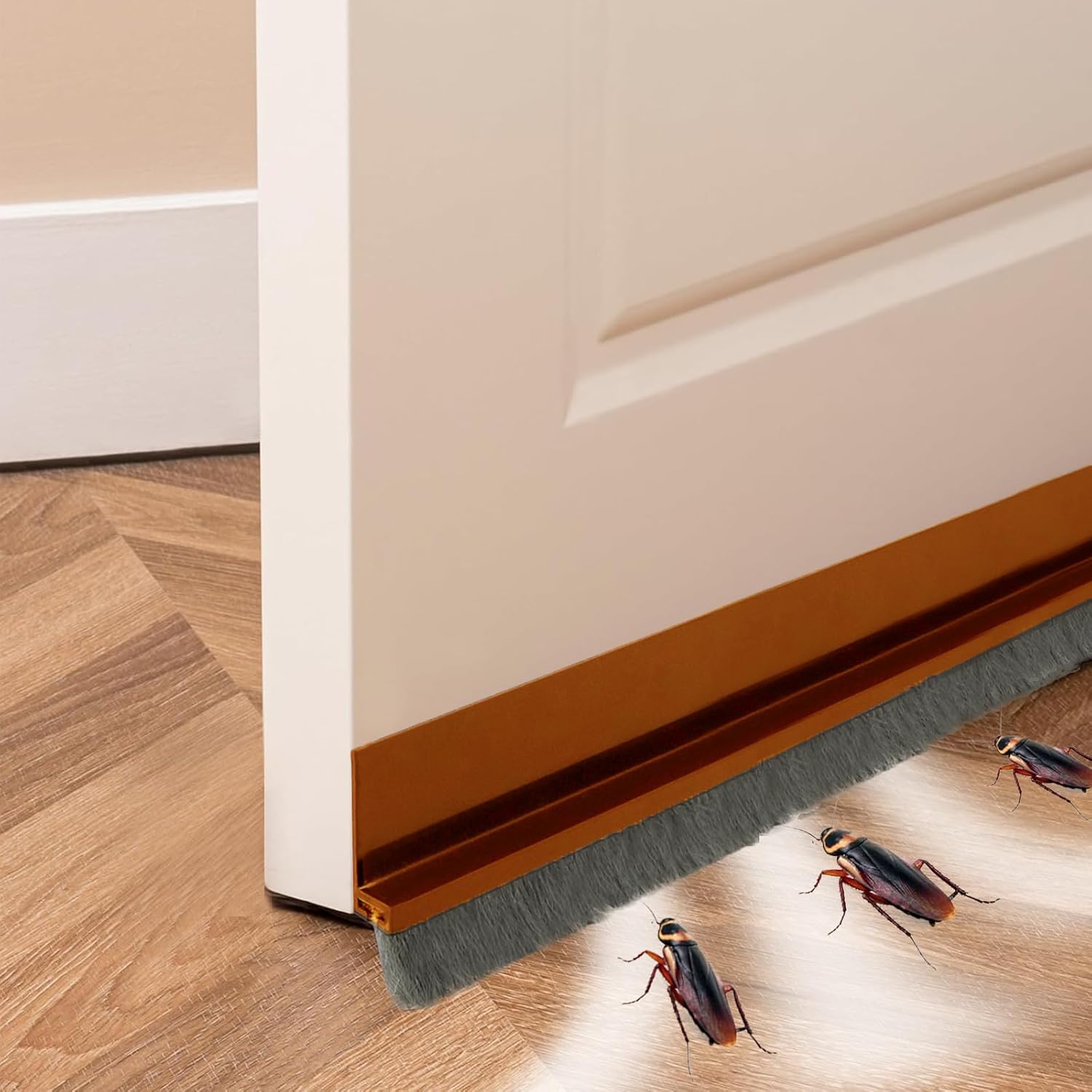 Door Draft Stopper with Brush - 39 Winter Cold Seal