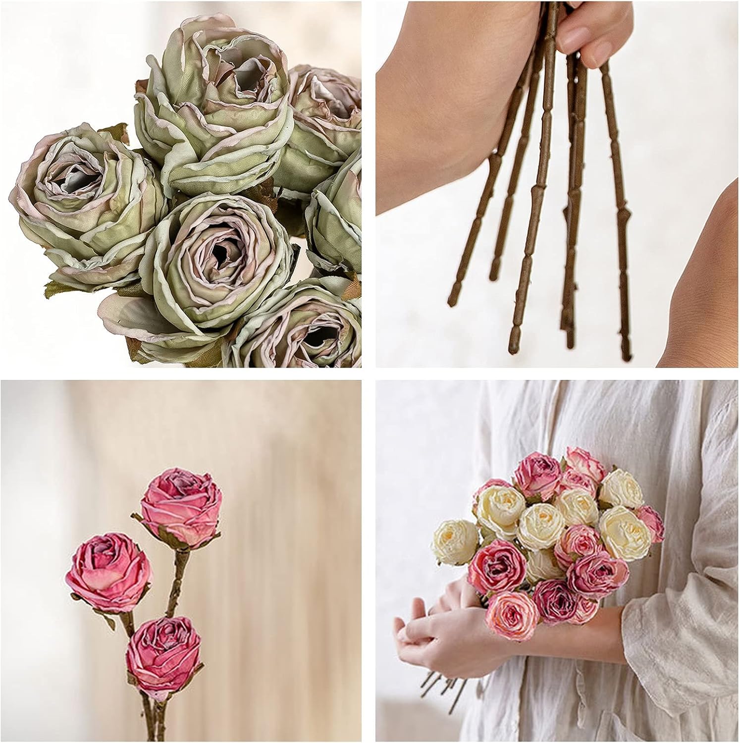 Elegant Artificial Roses for Wedding Bouquets and Home Decor