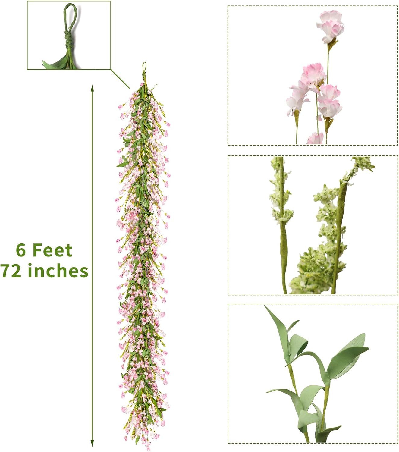 Pink Spring Garland for Home Decor