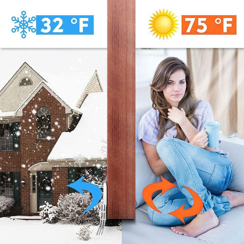 YEmirth 2 Pack Door Draft Stopper Brown 2in39in