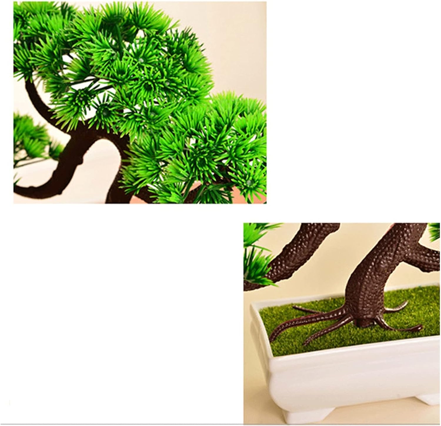 Artificial Pine Bonsai Tree 7 Inches for Desk Display