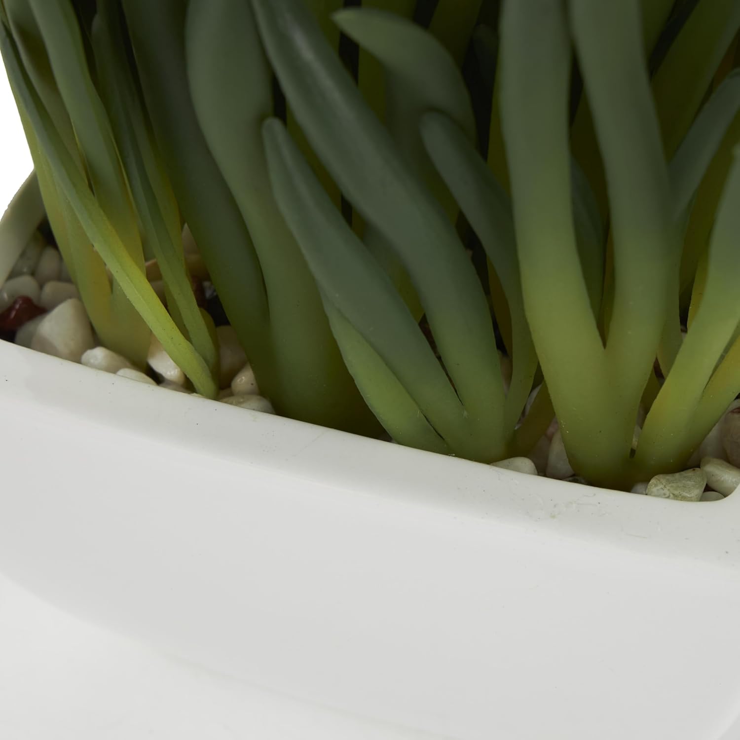 Deco 79 Artificial Plant with White Ceramic Pot 8x6x8 Inches Green