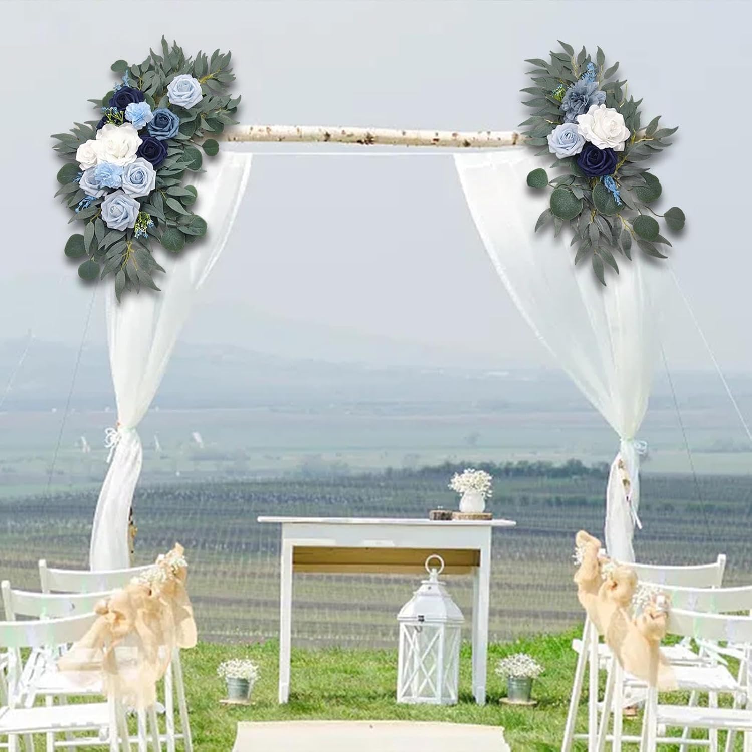 Artificial Blue Flower Swag for Wedding Arch