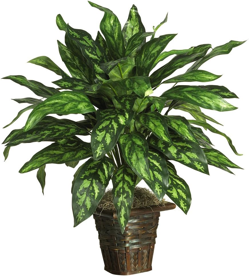 Nearly Natural Silver King Artificial Plant with Basket