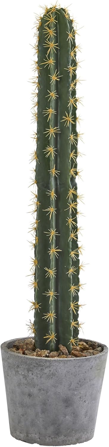 Nearly Natural 41in Cactus in Stone Artificial Plant
