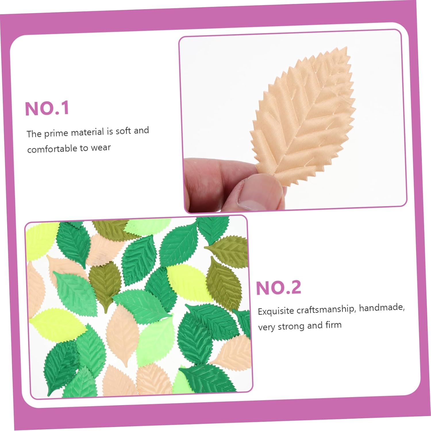 900 Pcs Artificial Green Leaves for Hair Ties and Crafts