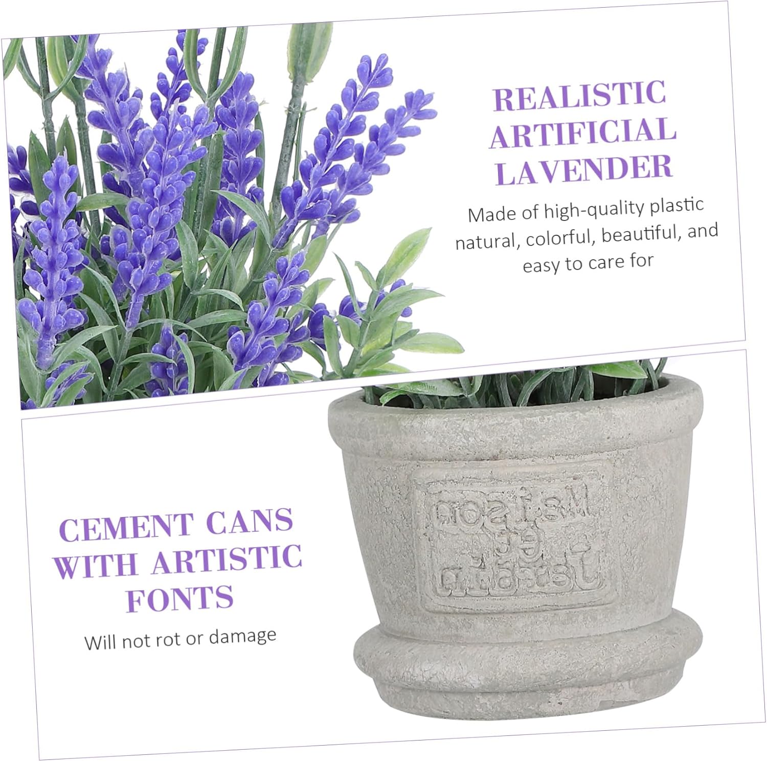 Artificial Lavender Potted Plant for Home Office Decor