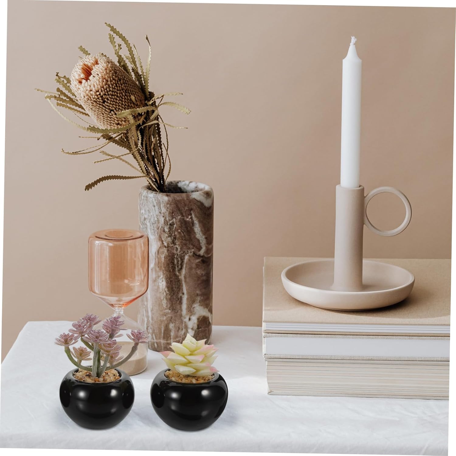 4pcs Artificial Potted Bonsai Plants Home Decor
