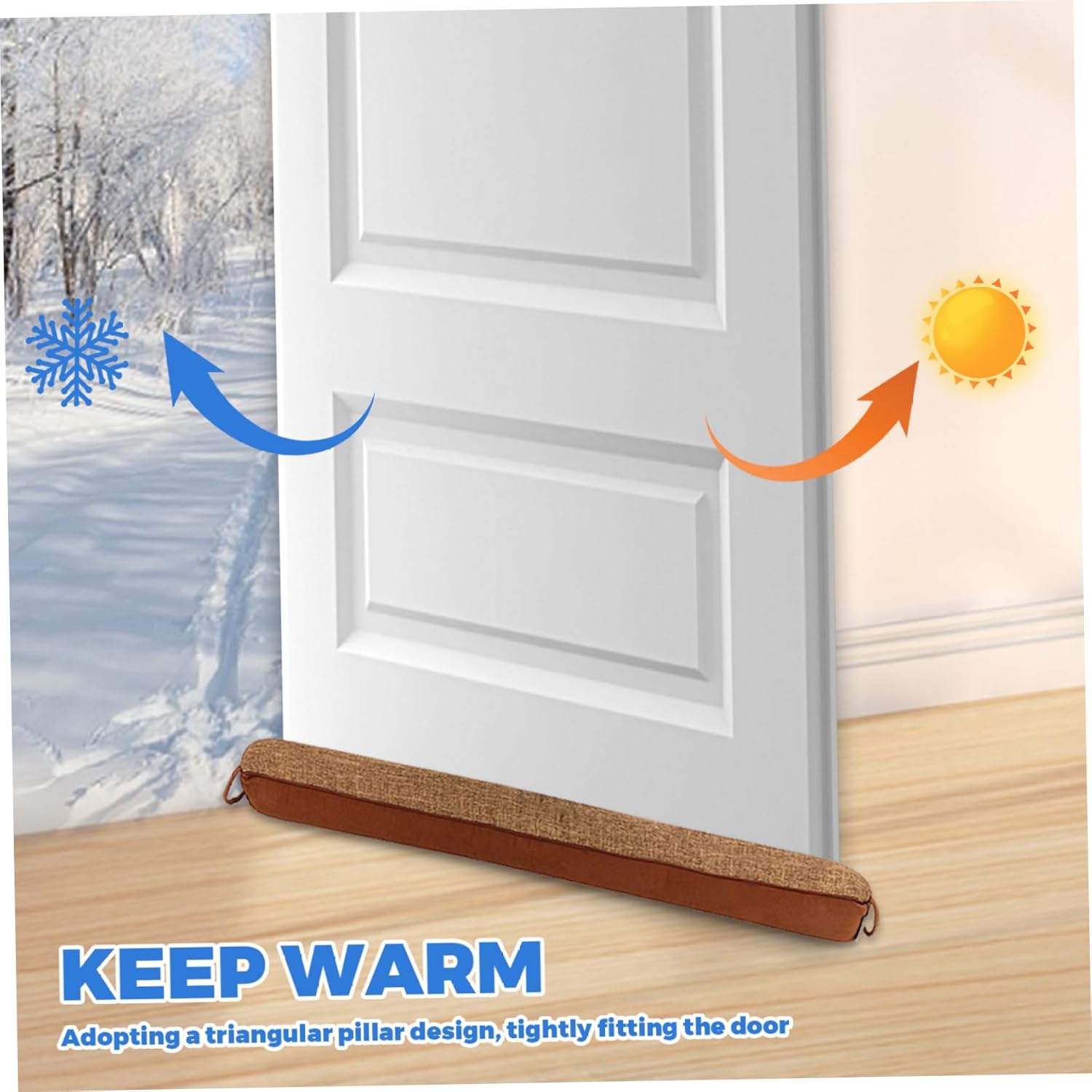 Wedhapy Door Draft Stopper 36 Inch Triangular Insulation