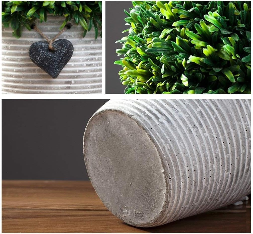 Realistic Artificial Potted Plants with Cement Pot