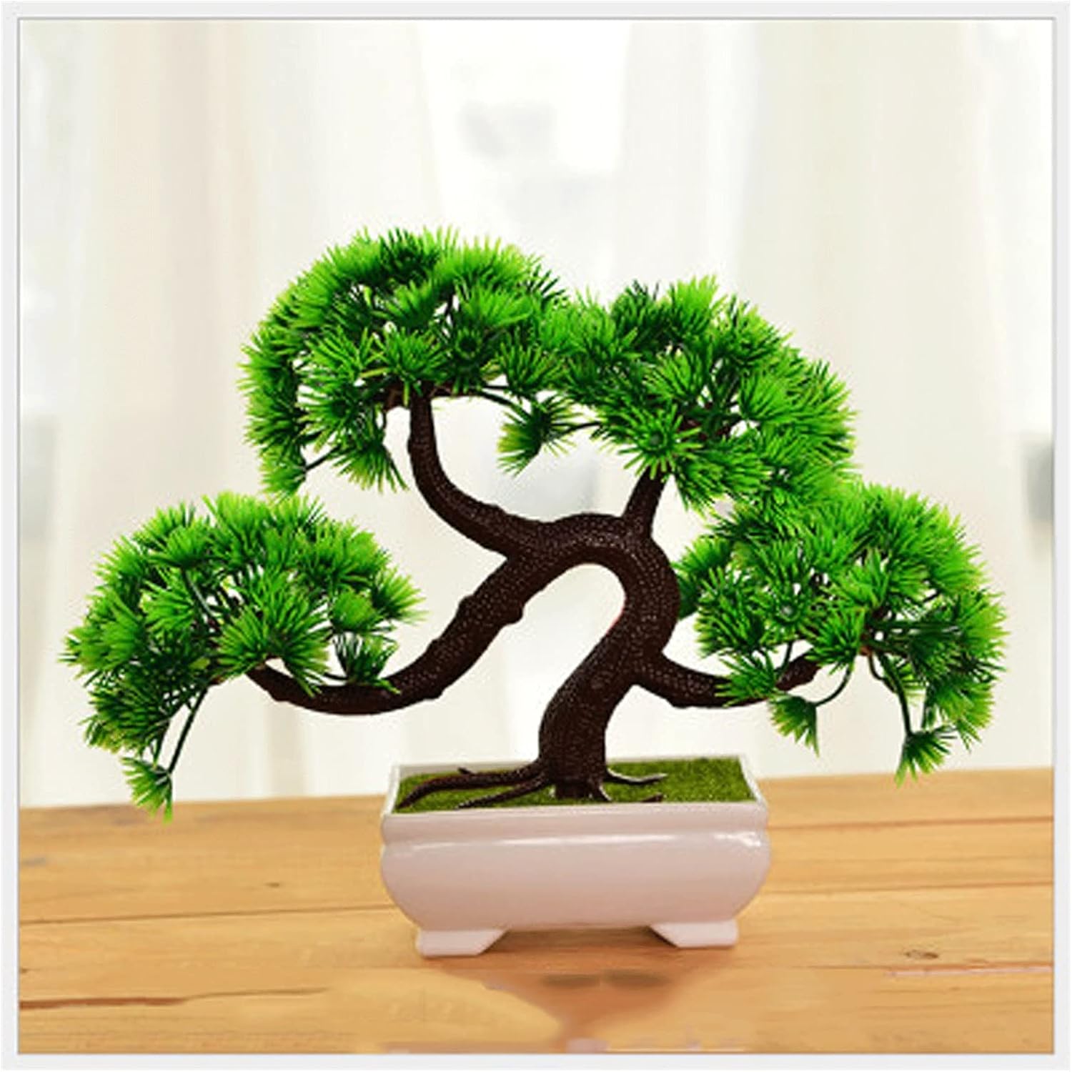 Artificial Pine Bonsai Tree 7 Inches for Desk Display