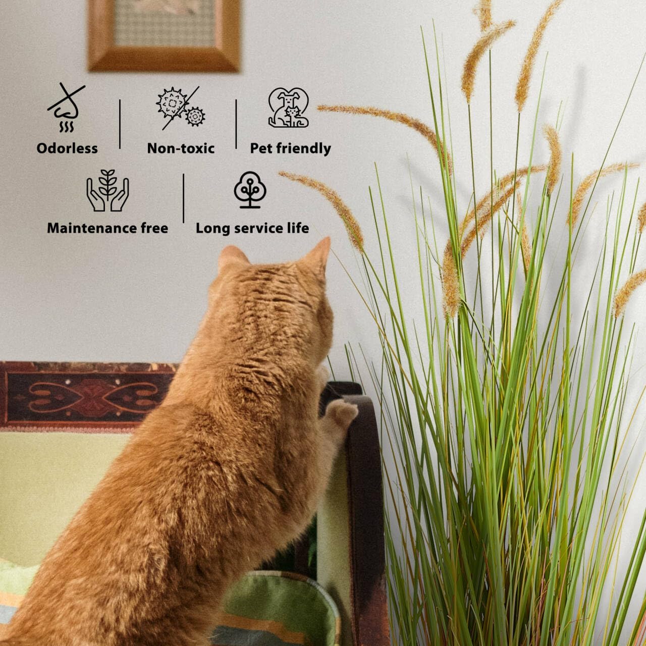 KOL 5ft Artificial Horsetail Reed Grass 2-Pack