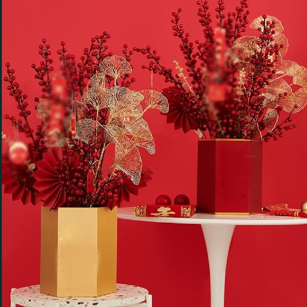 Artificial Holly Red Fruit Flower Set for Home Decor
