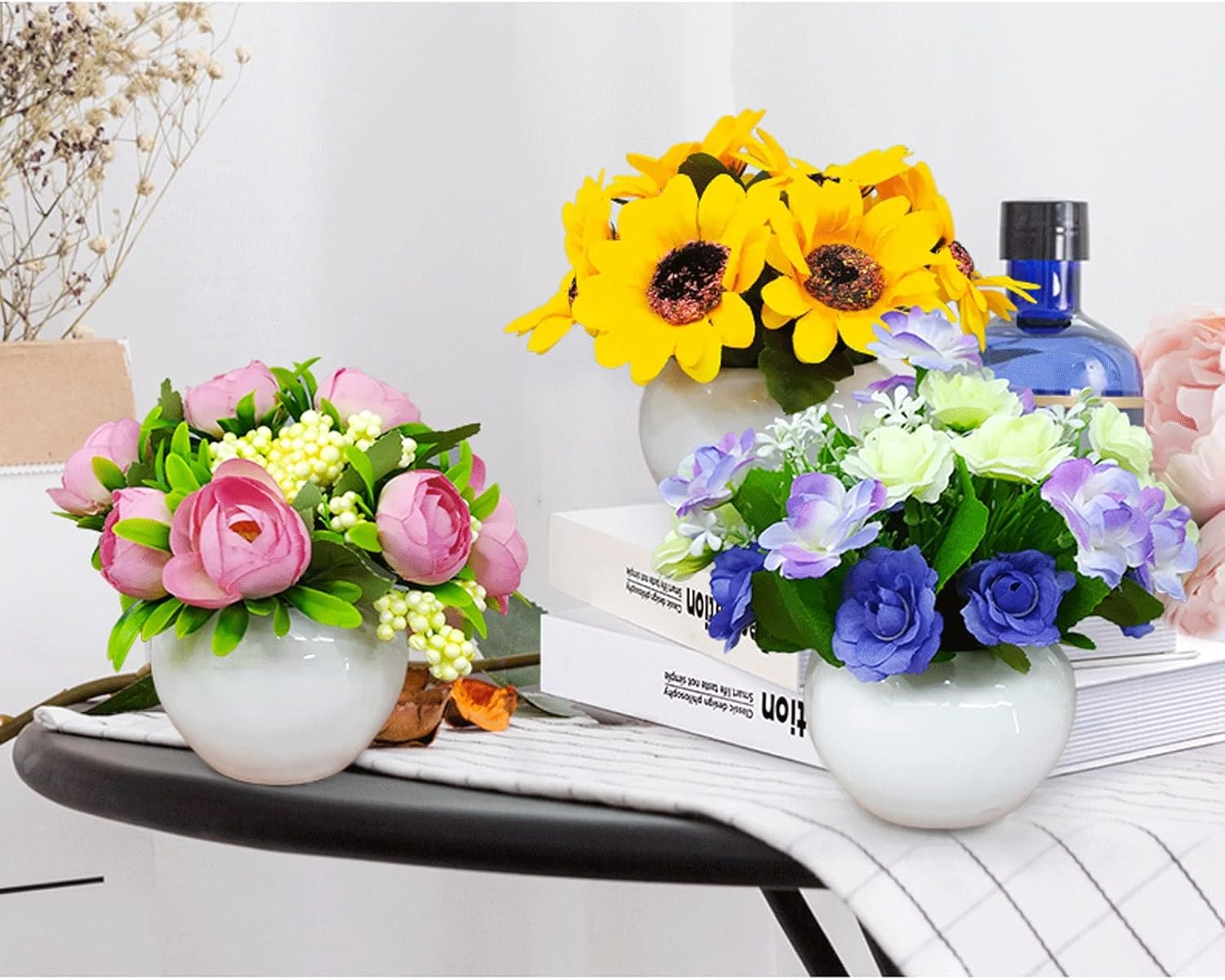 Fake Plants Artificial Mini Potted Plants for Decor