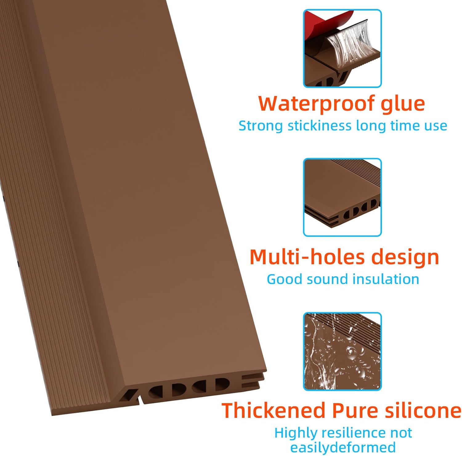 Cyzarize Door Draft Stopper 39inch Brown