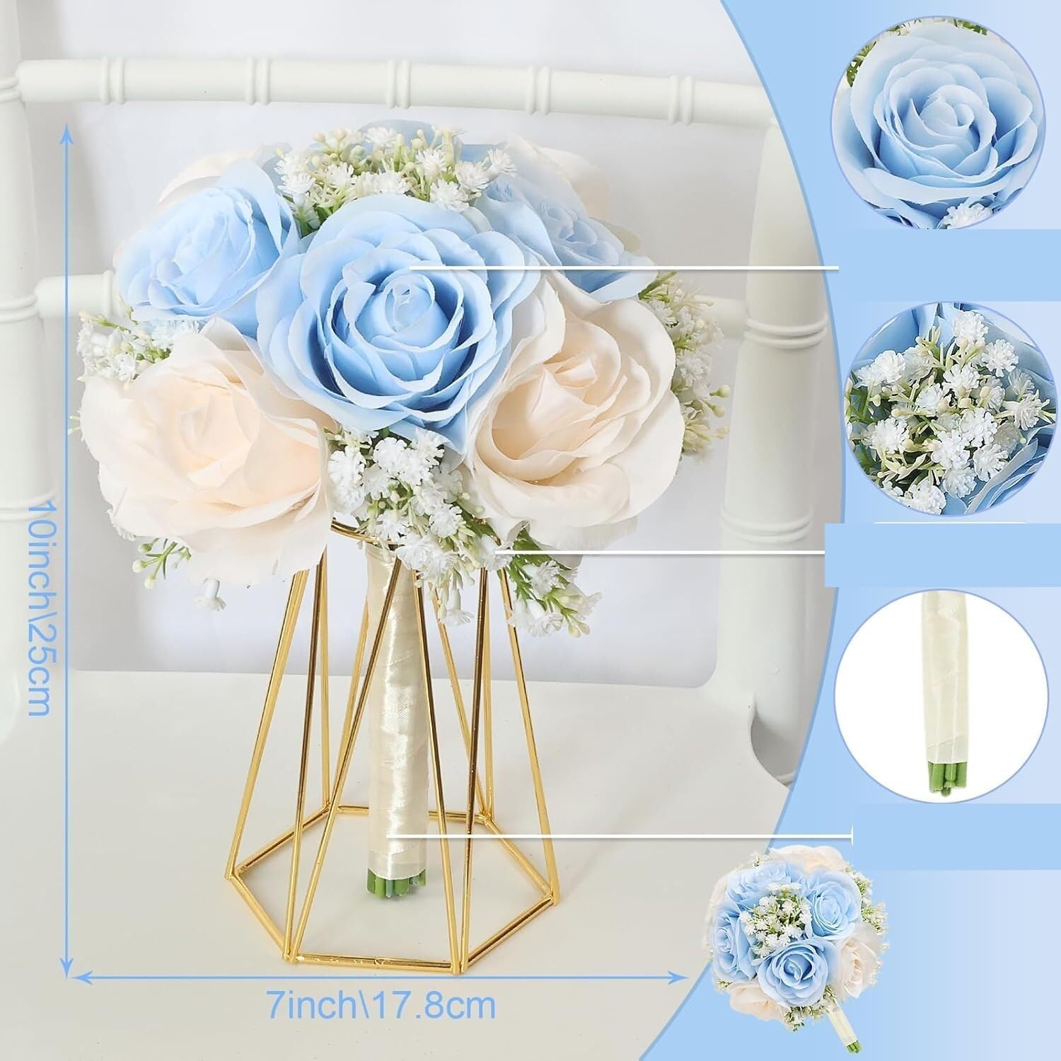 Exotic Dried Flower Bouquet Wedding Sets 6PCS Artificial Flowers