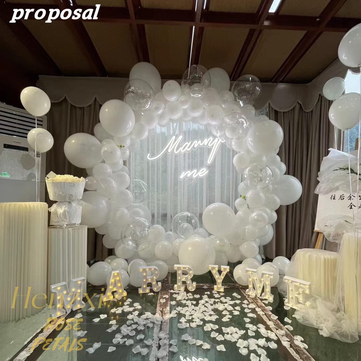 Henzxi 1000 Pcs Artificial Rose Petals Ivory