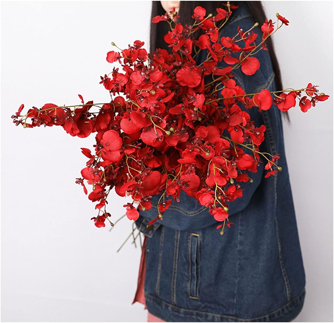 Artificial Dancing Orchid with Bottle Luxury Decor