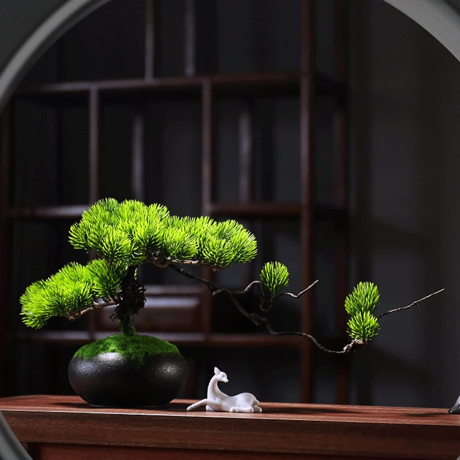 Artificial Pine Bonsai Tree - 8 Inch Decorative Display