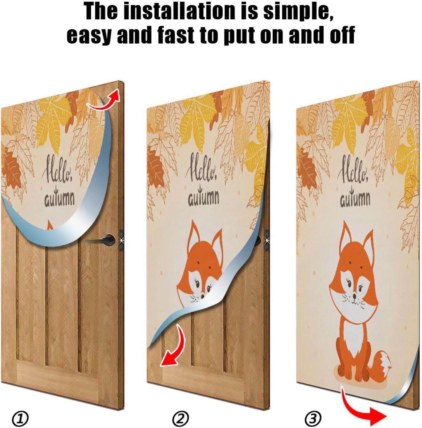 Susiyo Autumn Halloween Door Cover Decor 32x79