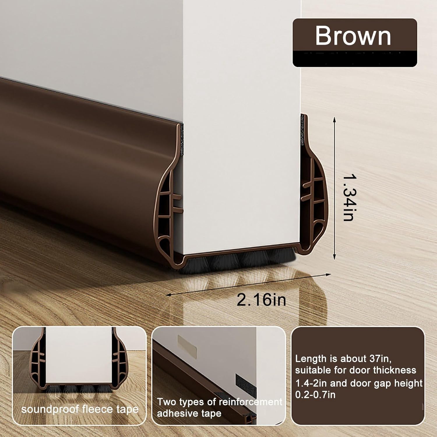 Lifeuping Under Door Draft Stopper with Brush