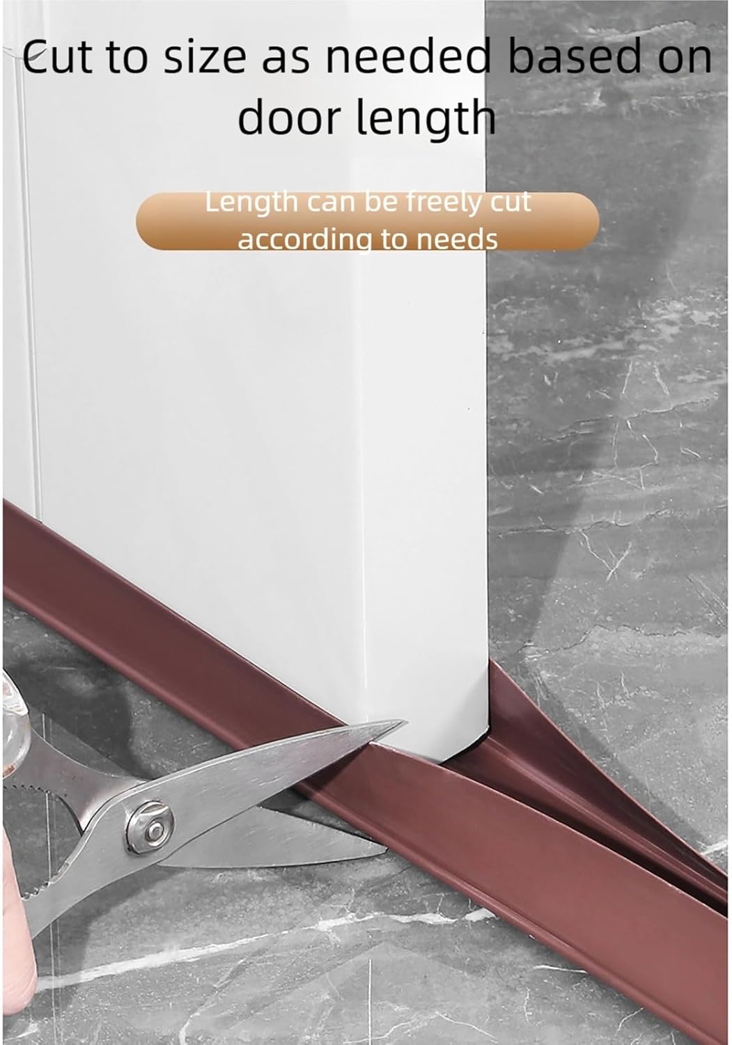 PVC Weather Stripping Door Seal Windproof Soundproof 38 Inches Brown