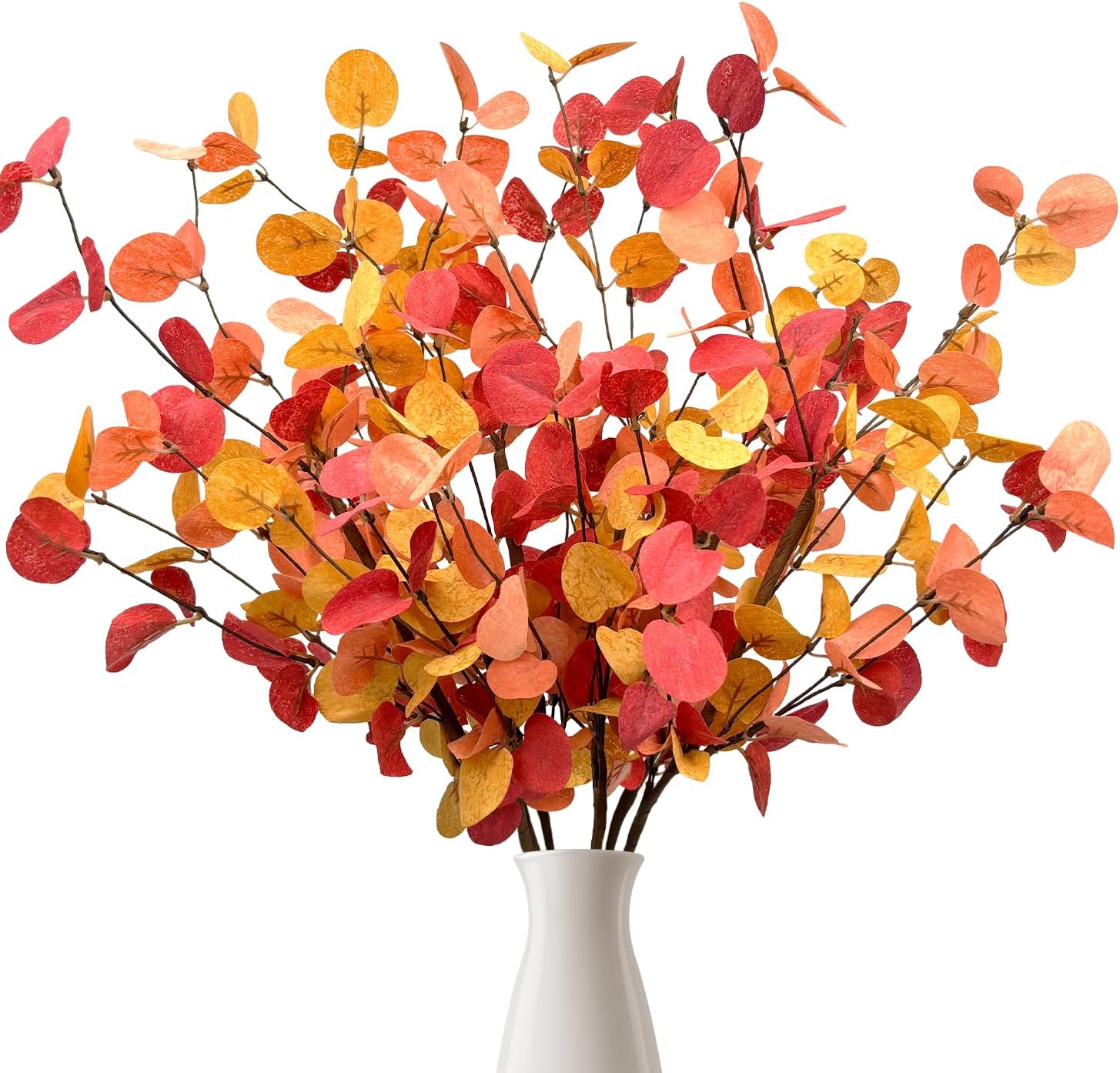 Fall Decor Artificial Eucalyptus Stems 6PCS Farmhouse Decor