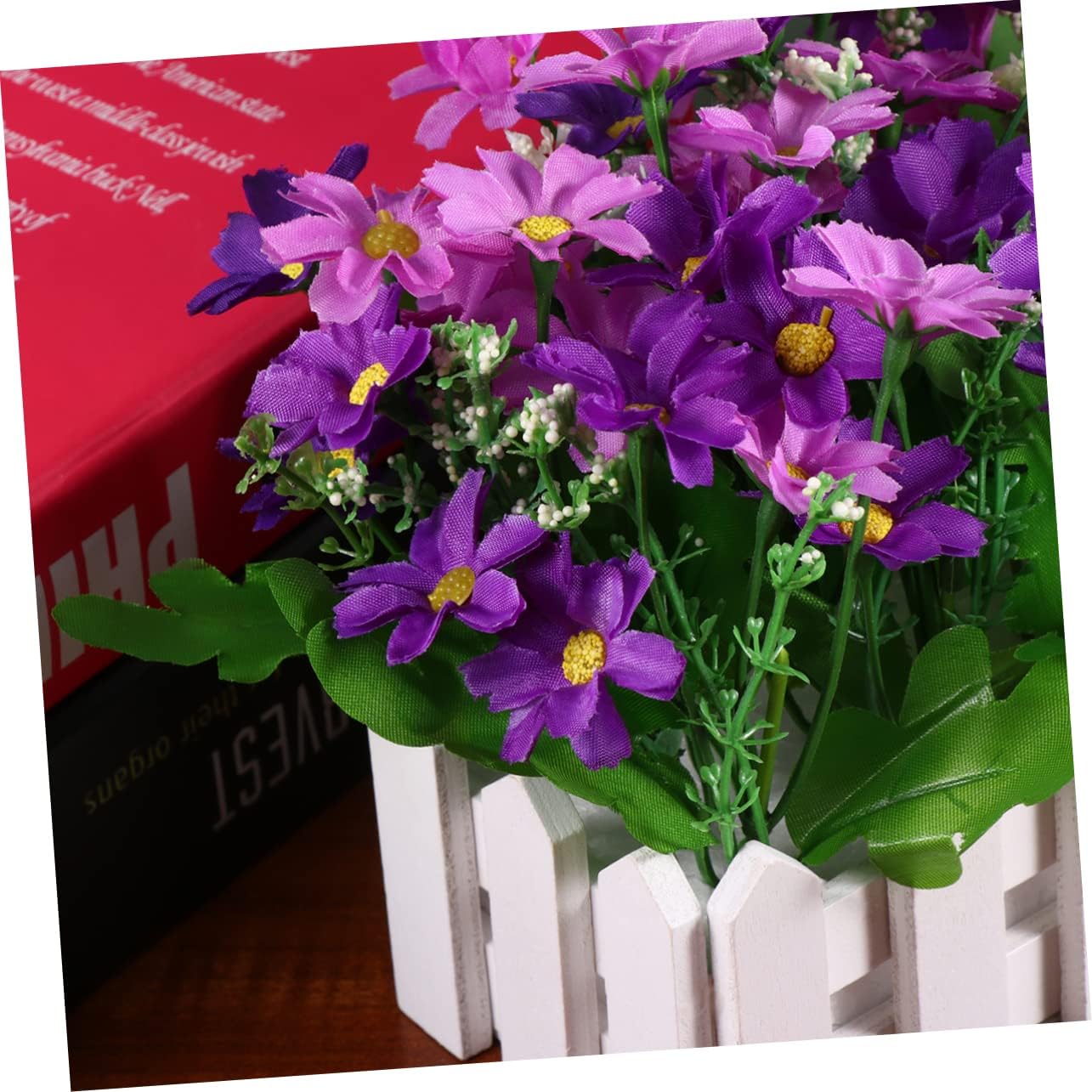 Lifelike Artificial Daisy Flower Vase Purple 16X85CM