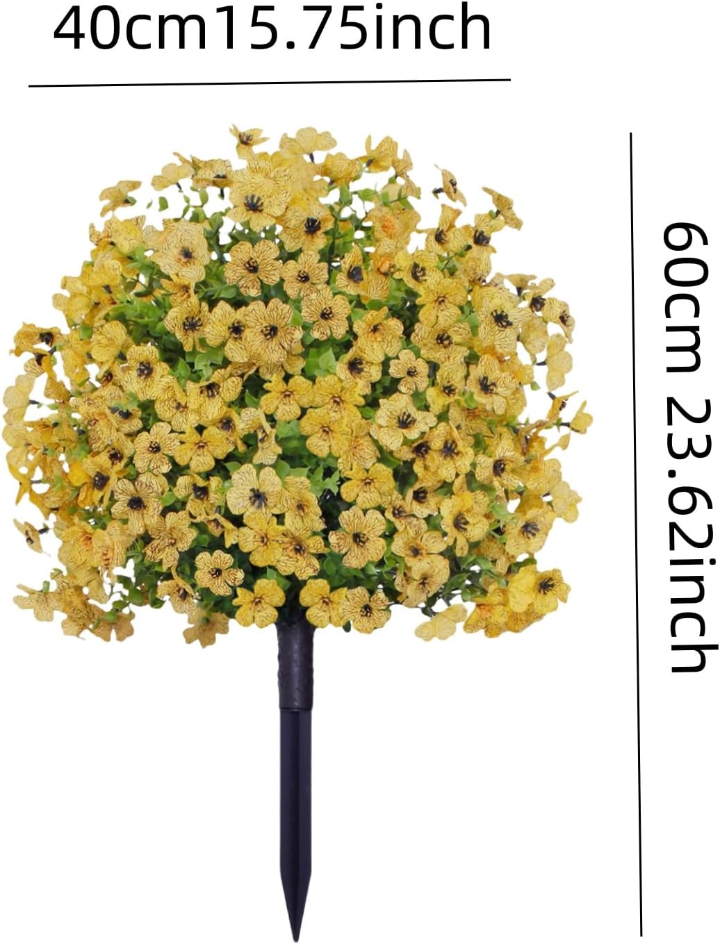 YardGo 2Pcs Artificial Shrubs UV Resistant for Outdoor and Indoor