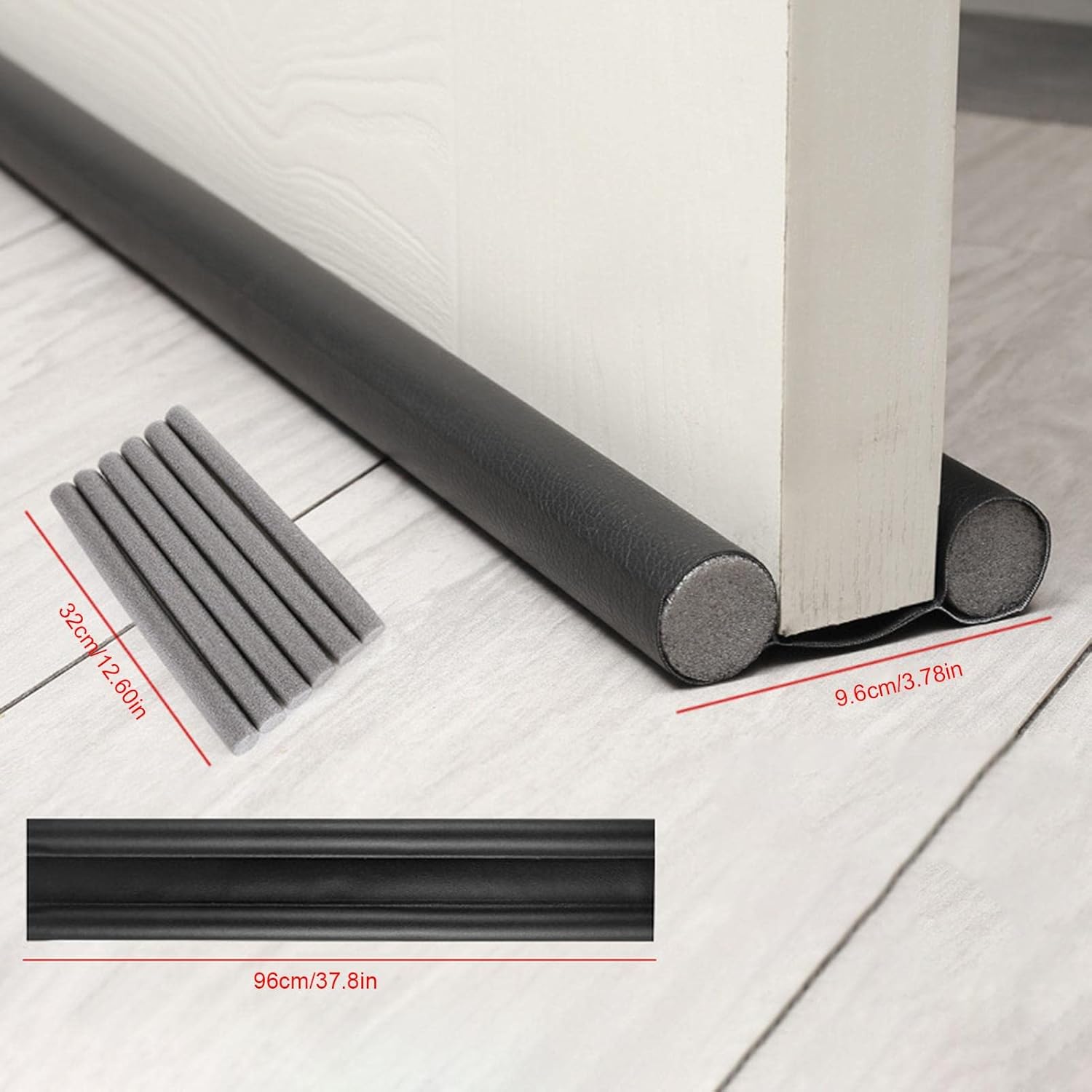 Under Door Draft Stopper with Adjustable Foam