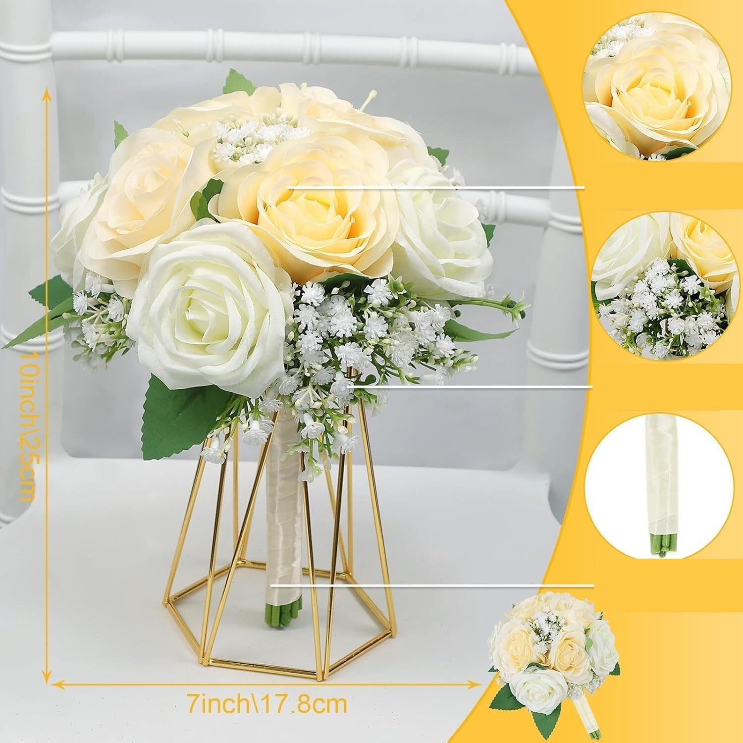 Exotic Dried Flower Bouquet Wedding Sets 6PCS Artificial Flowers