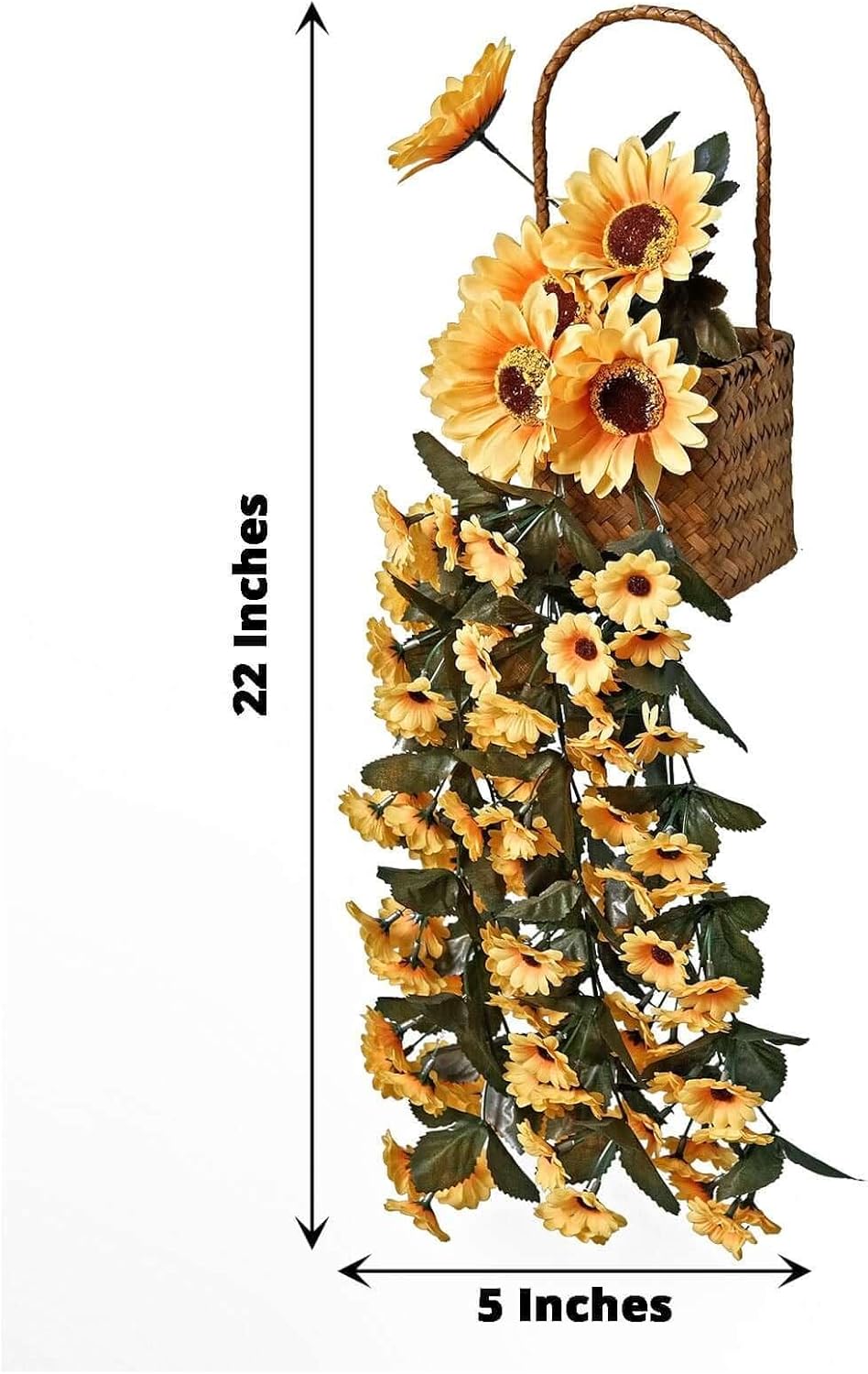 Efavormart 22 Inch Artificial Sunflower Vine Bush Decor
