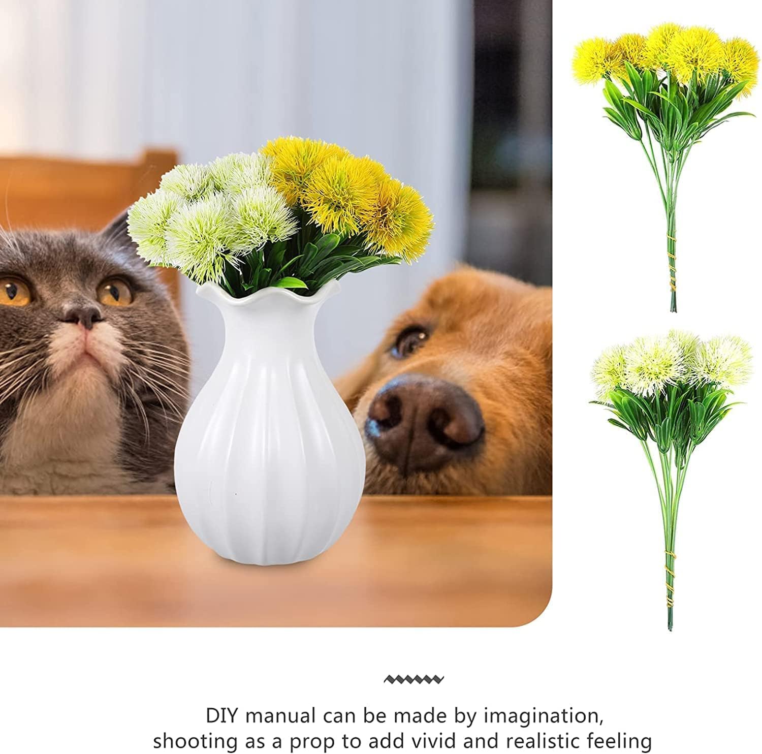 Artificial Flowers 10pcs Fake Bouquet Chrysanthemum Decor