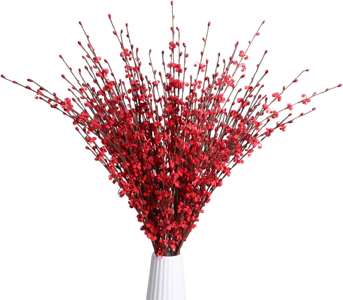 Yinhua 10 Pcs 295 Inch Red Artificial Jasmine Flowers