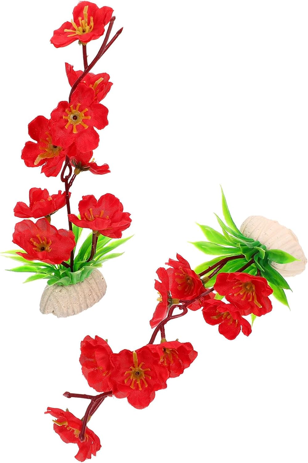 HOMSFOU 2Pcs Artificial Flower Sushi Plate Decoration