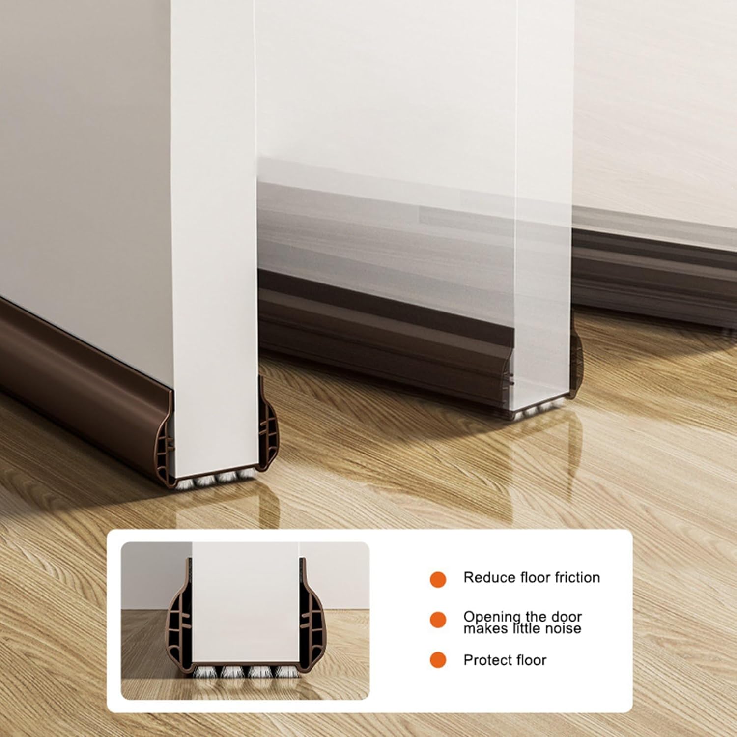 Lifeuping Under Door Draft Stopper with Brush