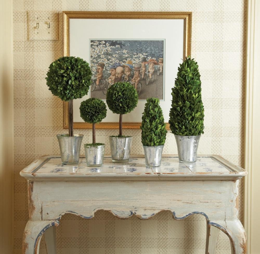 PG Topiaries ST 5 Silver Mercury Glass Finish