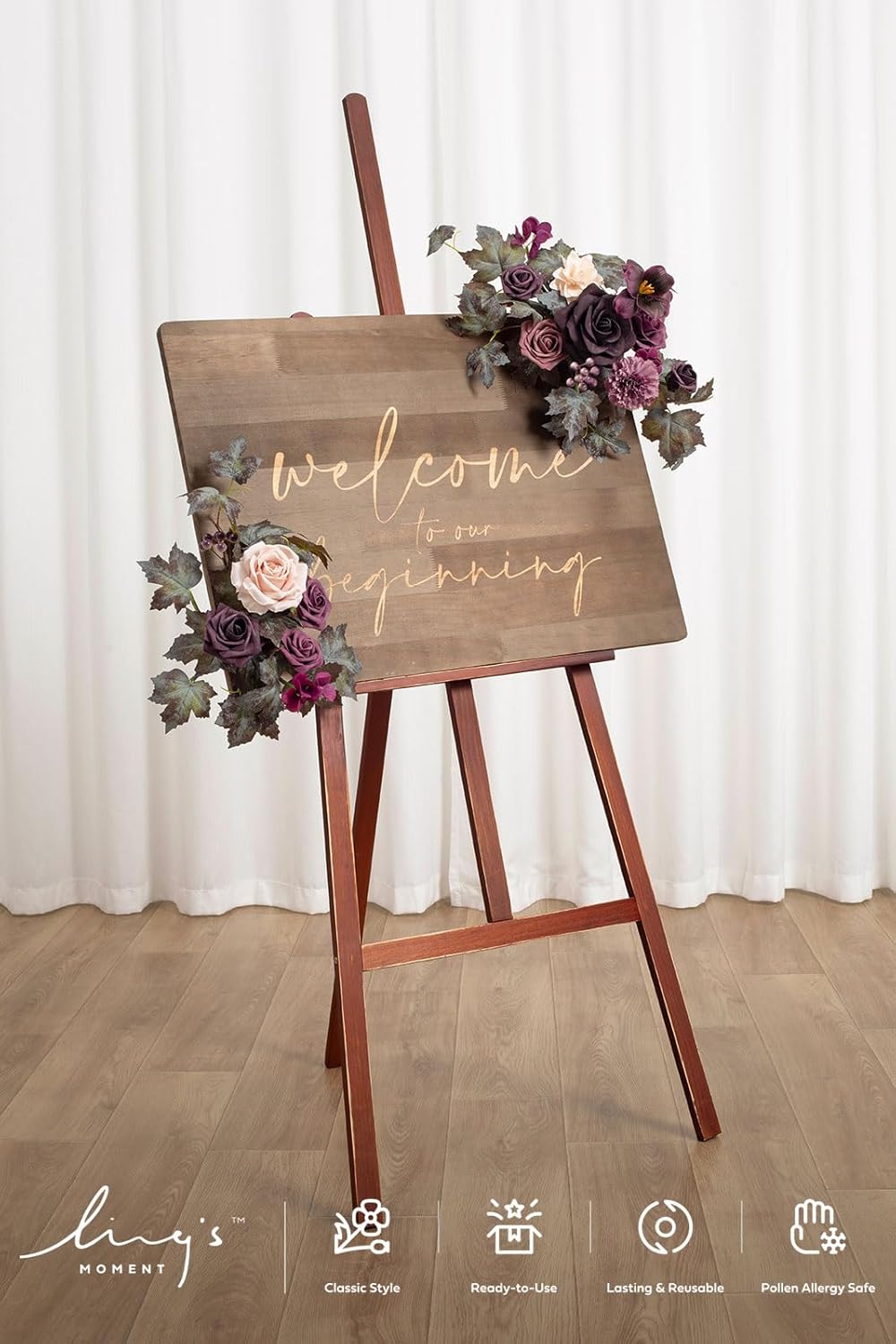 Lings Moment Artificial Flower Swag Arch for Wedding Ceremony