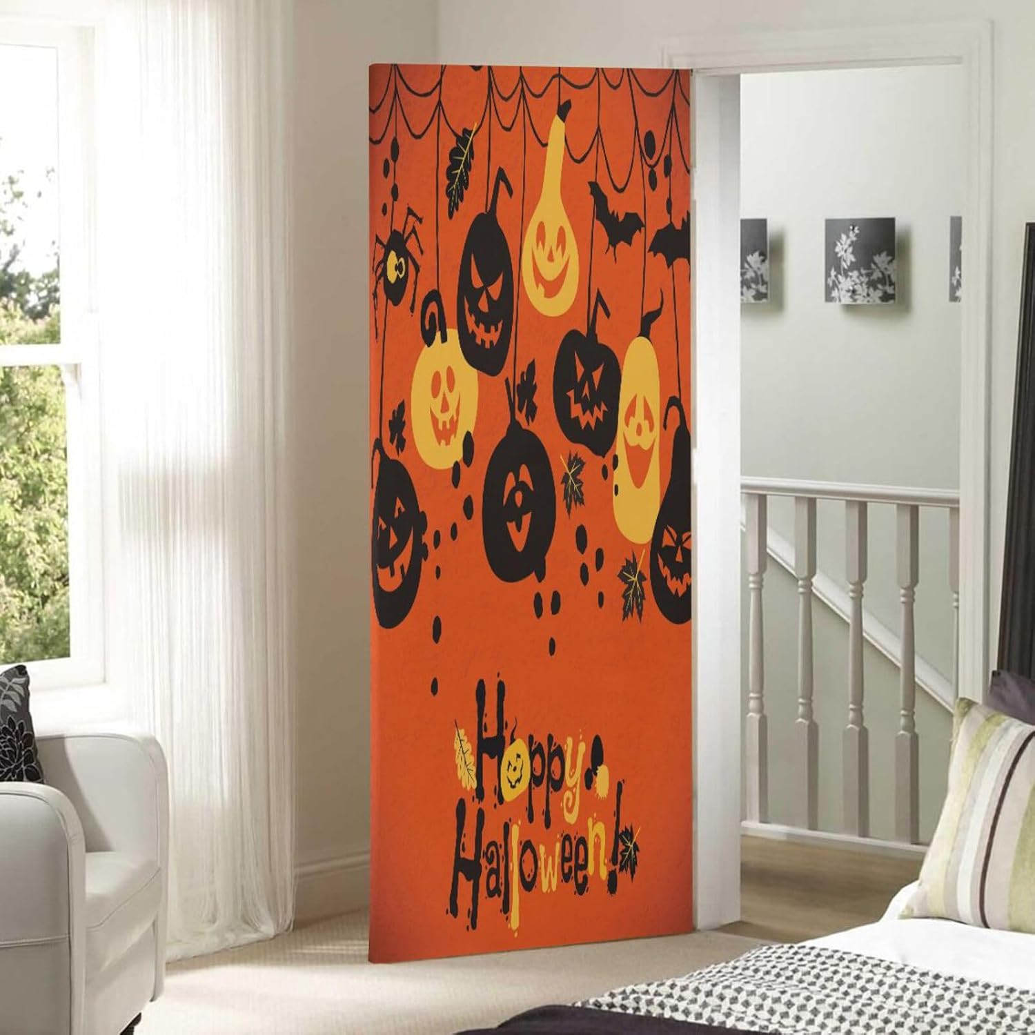 Susiyo Halloween Pumpkins Door Cover Decor