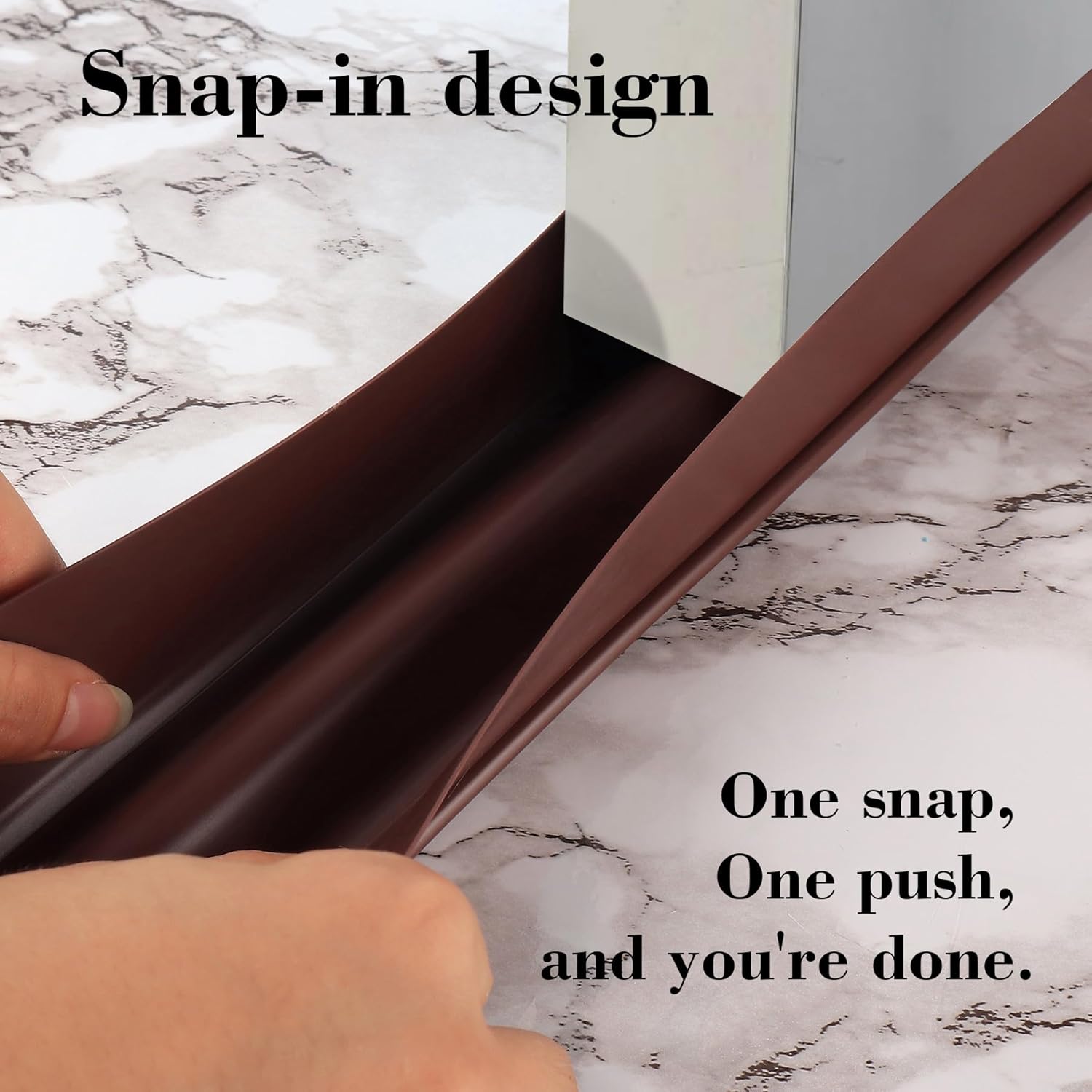 Draft Stopper for Bottom of Doors Brown